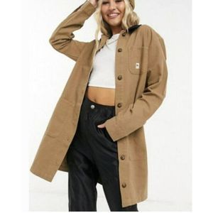 Vans Women's Dirt Brown Drill Long Chore Coat Size Small NWT
